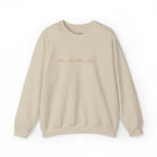 Mama Embroidery Crewneck Sweatshirt — Minimal Rose Gold Script