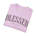 Blessed Christian T-Shirt — 'BLESSED' with John 20:25 Scripture Tee
