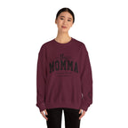 Customized Momma, Gigi, Grammy, Grandma, Mama, Mom, or Nana  Crewneck Sweatshirt – “This ….. Wears Her Heart on Her Sleeve” Cozy Pullover