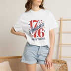 America Land of the Free Graphic T-Shirt — Patriotic