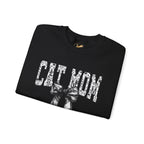 Cat Mom Crewneck Sweatshirt — Floral Lettering with Bow
