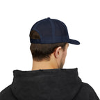 God Script Trucker Cap — Gold Sparkle Faith Snapback