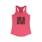 "Life is better with my boys" Mom, Women's Ideal Racerback Tank