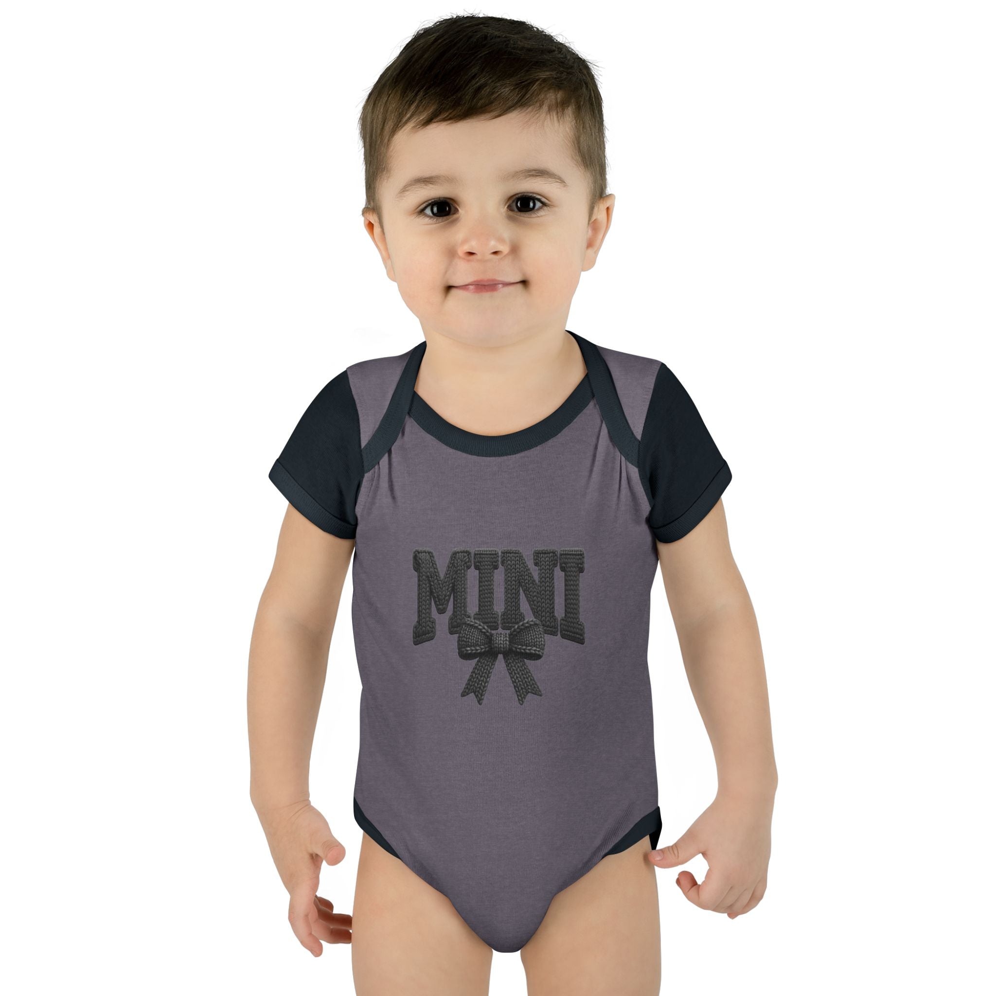 Mini Baby Bodysuit — "MINI" Bow Infant Onesie