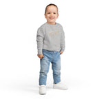 Mini Toddler Sweatshirt — Neutral Lettering Pullover