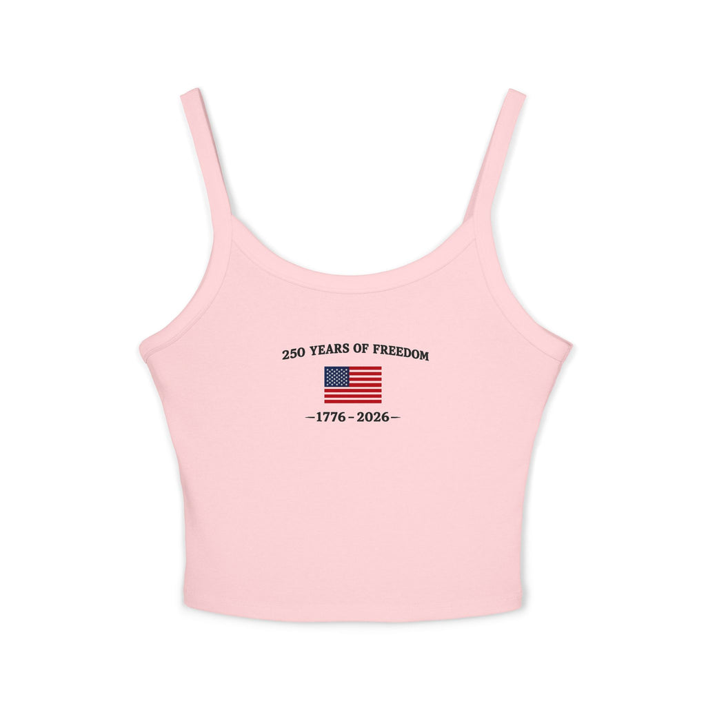 200 Years of Freedom Tank Top — 1776–1976 Patriotic Cropped Spaghetti Strap