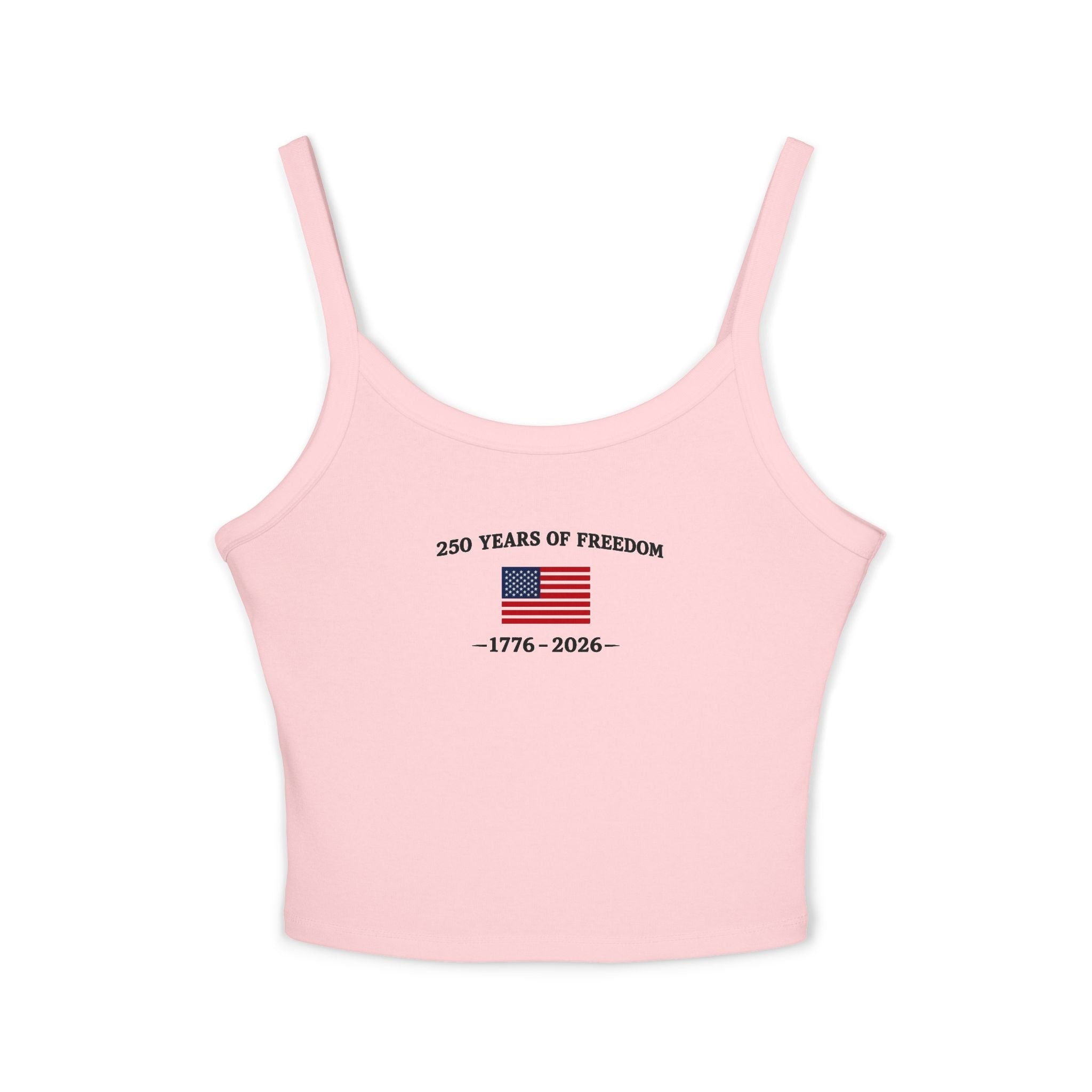 200 Years of Freedom Tank Top — 1776–1976 Patriotic Cropped Spaghetti Strap