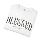 Blessed Christian T-Shirt — 'BLESSED' with John 20:25 Scripture Tee