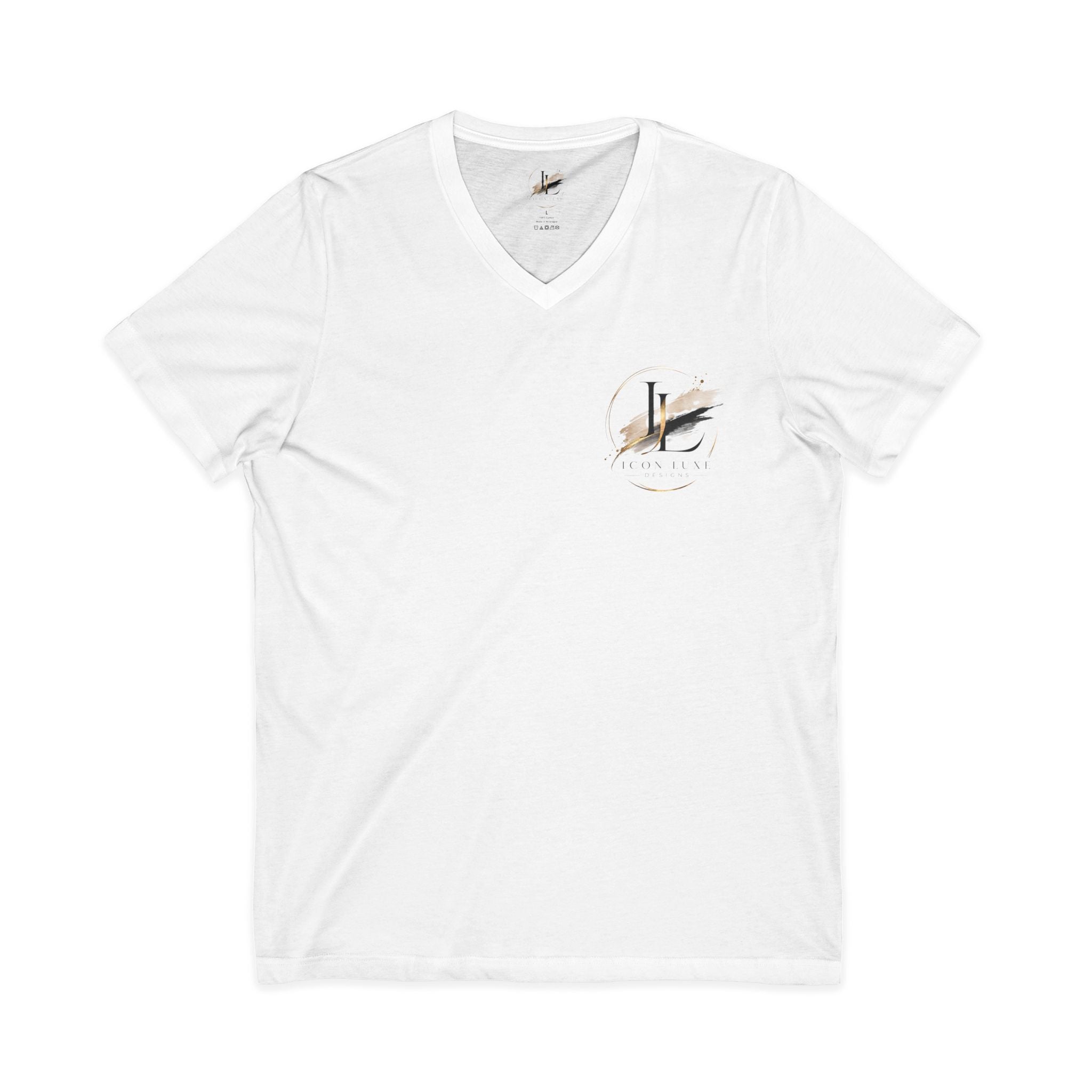 Custom Pocket V‑Neck Tee — Bella + Canvas