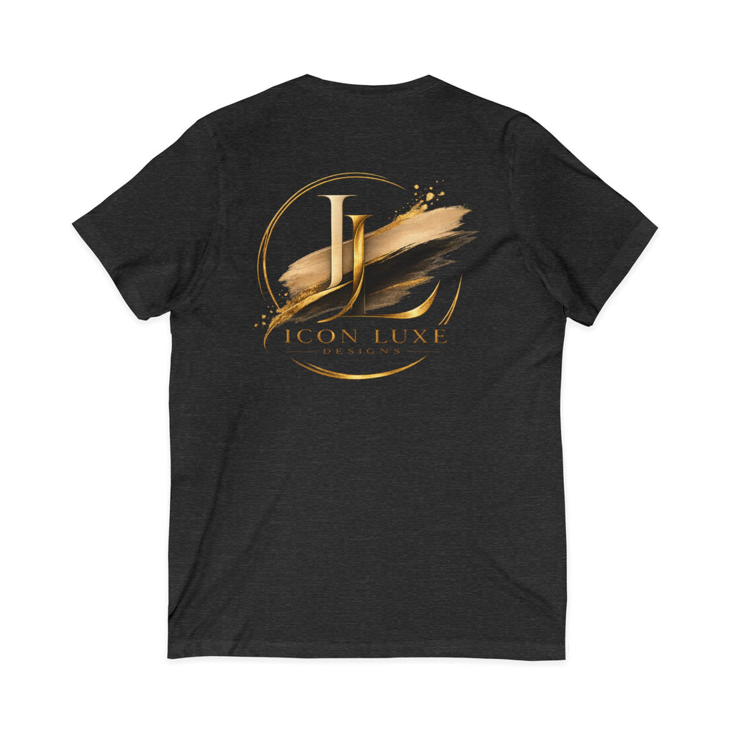 Custom Pocket V‑Neck Tee — Bella + Canvas