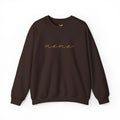 Mama Embroidery Crewneck Sweatshirt — Minimal Rose Gold Script