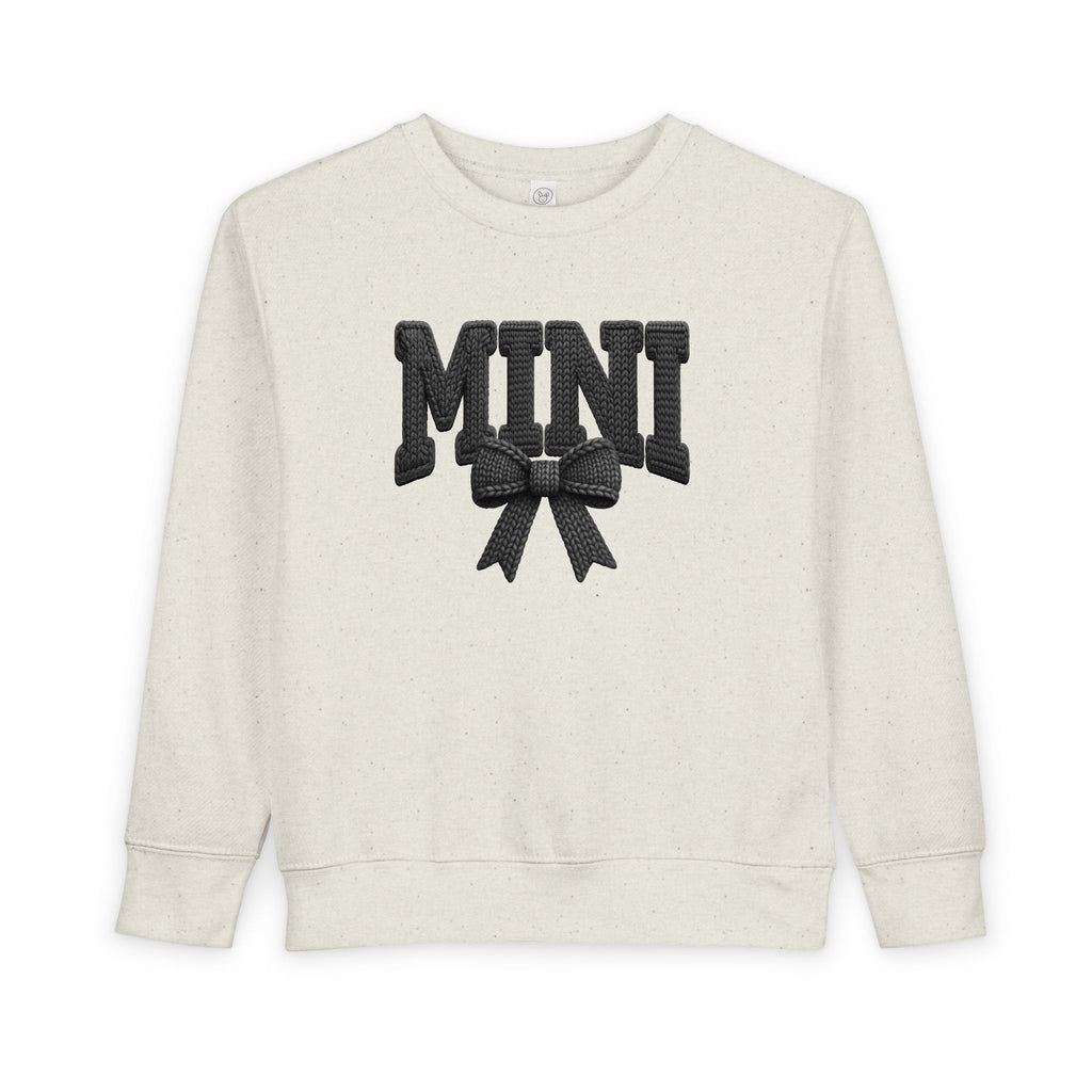 Toddler Sweatshirt - 'Mini' Bow Graphic Pullover
