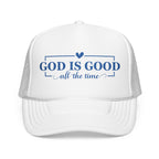 God Is Good Trucker Hat — Royal Blue Design