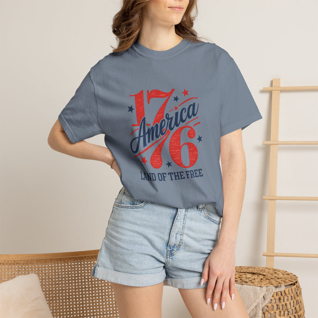 America Land of the Free Graphic T-Shirt — Patriotic