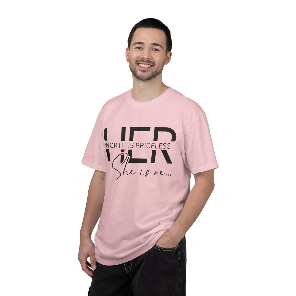 Her Worth Is Priceless T-Shirt — 'She is me' Inspirational Tee
