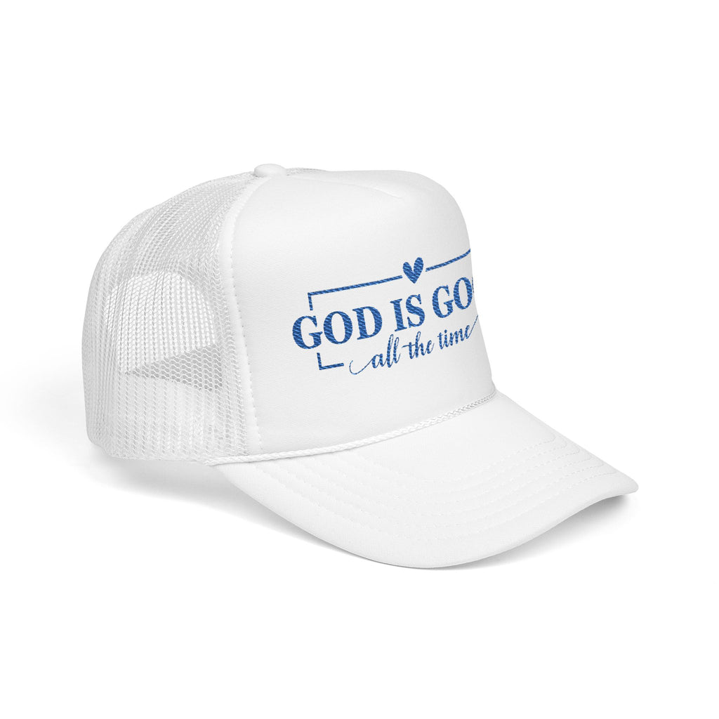 God Is Good Trucker Hat — Royal Blue Design