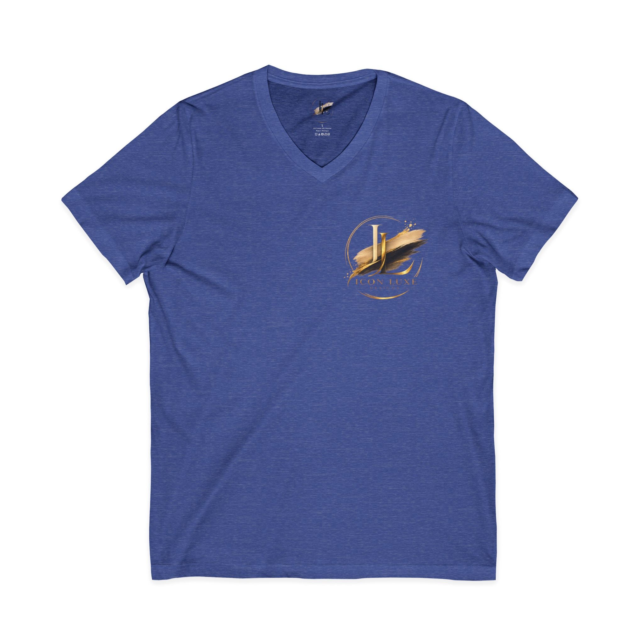 Custom Pocket V‑Neck Tee — Bella + Canvas