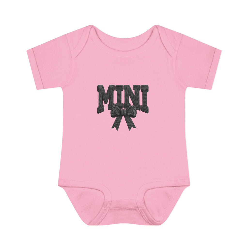 Mini Baby Bodysuit — "MINI" Bow Infant Onesie