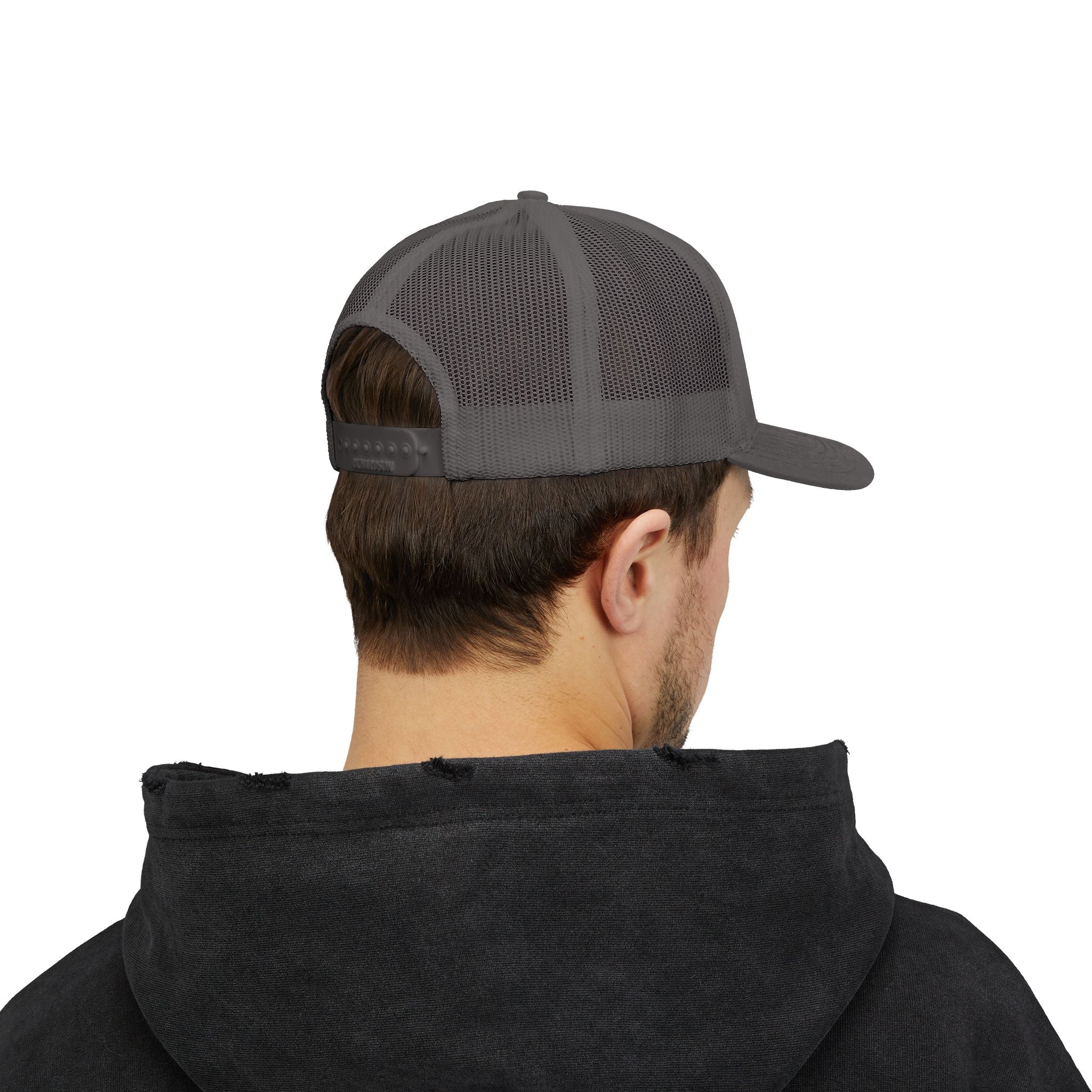 God Script Trucker Cap — Gold Sparkle Faith Snapback