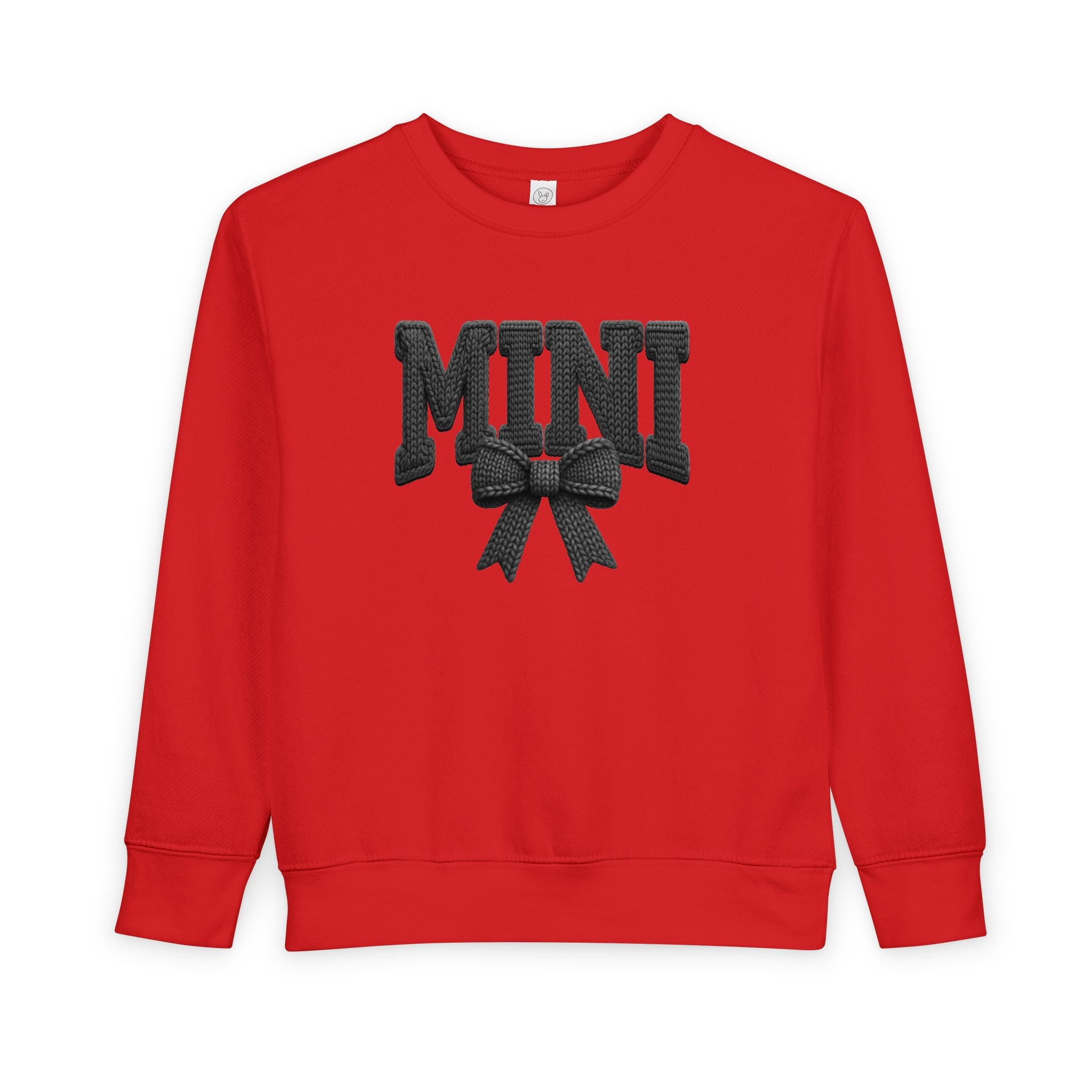 Toddler Sweatshirt - 'Mini' Bow Graphic Pullover
