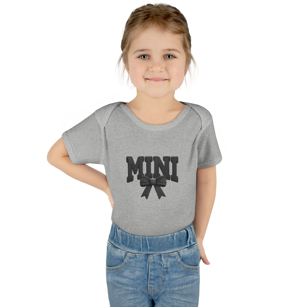Mini Baby Bodysuit — "MINI" Bow Infant Onesie