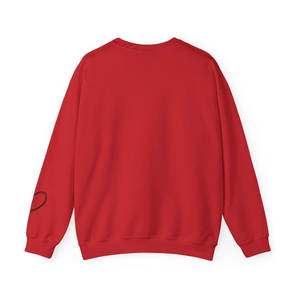 Customized Momma, Gigi, Grammy, Grandma, Mama, Mom, or Nana  Crewneck Sweatshirt – “This ….. Wears Her Heart on Her Sleeve” Cozy Pullover