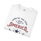 America Land of the Free Graphic T-Shirt — Patriotic 1776 Home of the Brave Tee