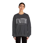 Faith Crewneck Sweatshirt — "Faith" with 1 Ephesians 2:8 Christian Pullover