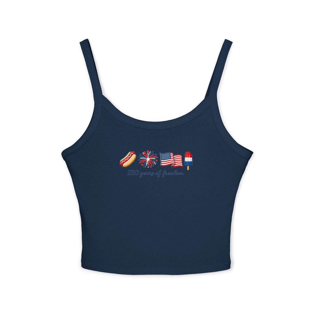 Patriotic Crop Tank Top - "230 years of freedom" July 4th Graphic