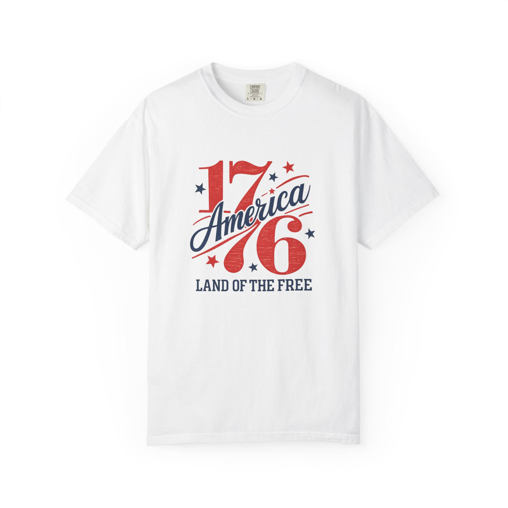 America Land of the Free Graphic T-Shirt — Patriotic