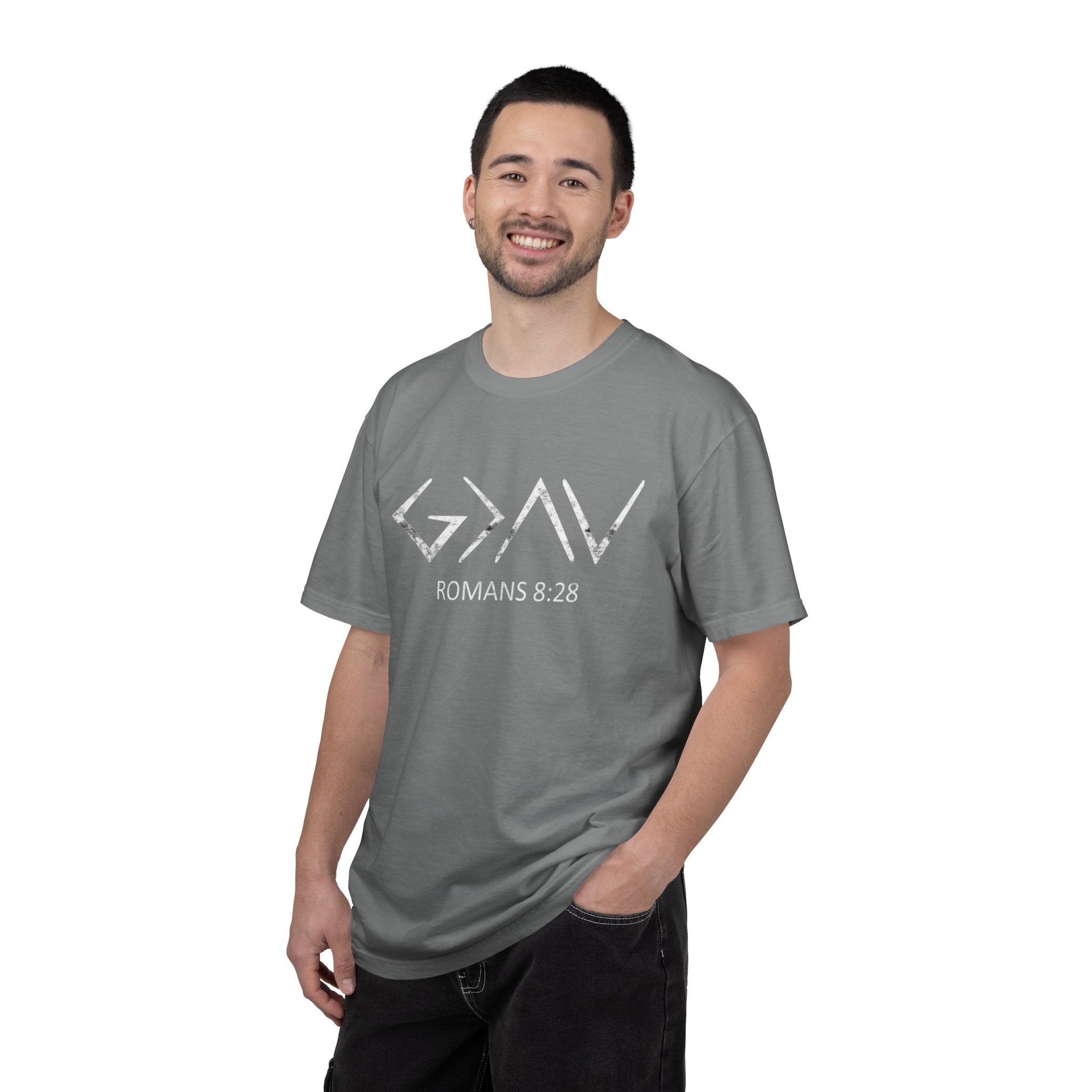 Romans 8:28 Comfort Colors Tee