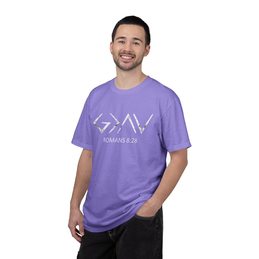 Romans 8:28 Comfort Colors Tee