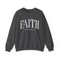Faith Crewneck Sweatshirt — "Faith" with 1 Ephesians 2:8 Christian Pullover
