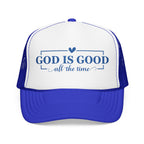God Is Good Trucker Hat — Royal Blue Design