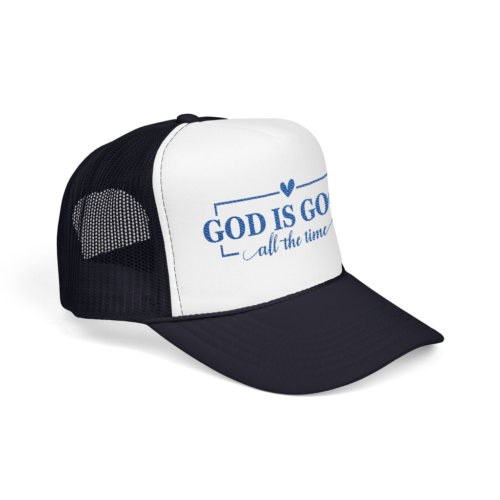 God Is Good Trucker Hat — Royal Blue Design