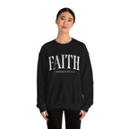 Faith Crewneck Sweatshirt — "Faith" with 1 Ephesians 2:8 Christian Pullover