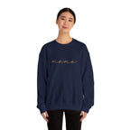 Mama Embroidery Crewneck Sweatshirt — Minimal Rose Gold Script