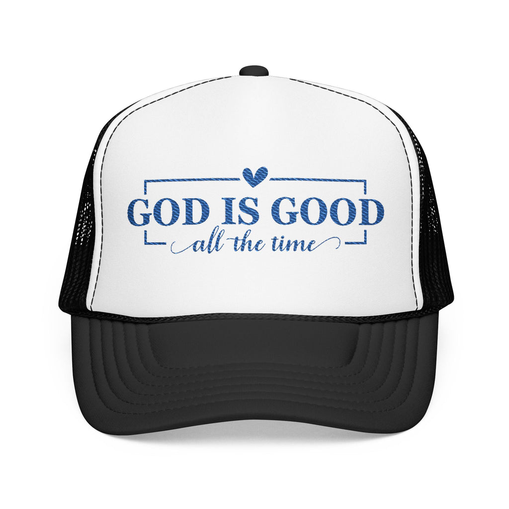God Is Good Trucker Hat — Royal Blue Design