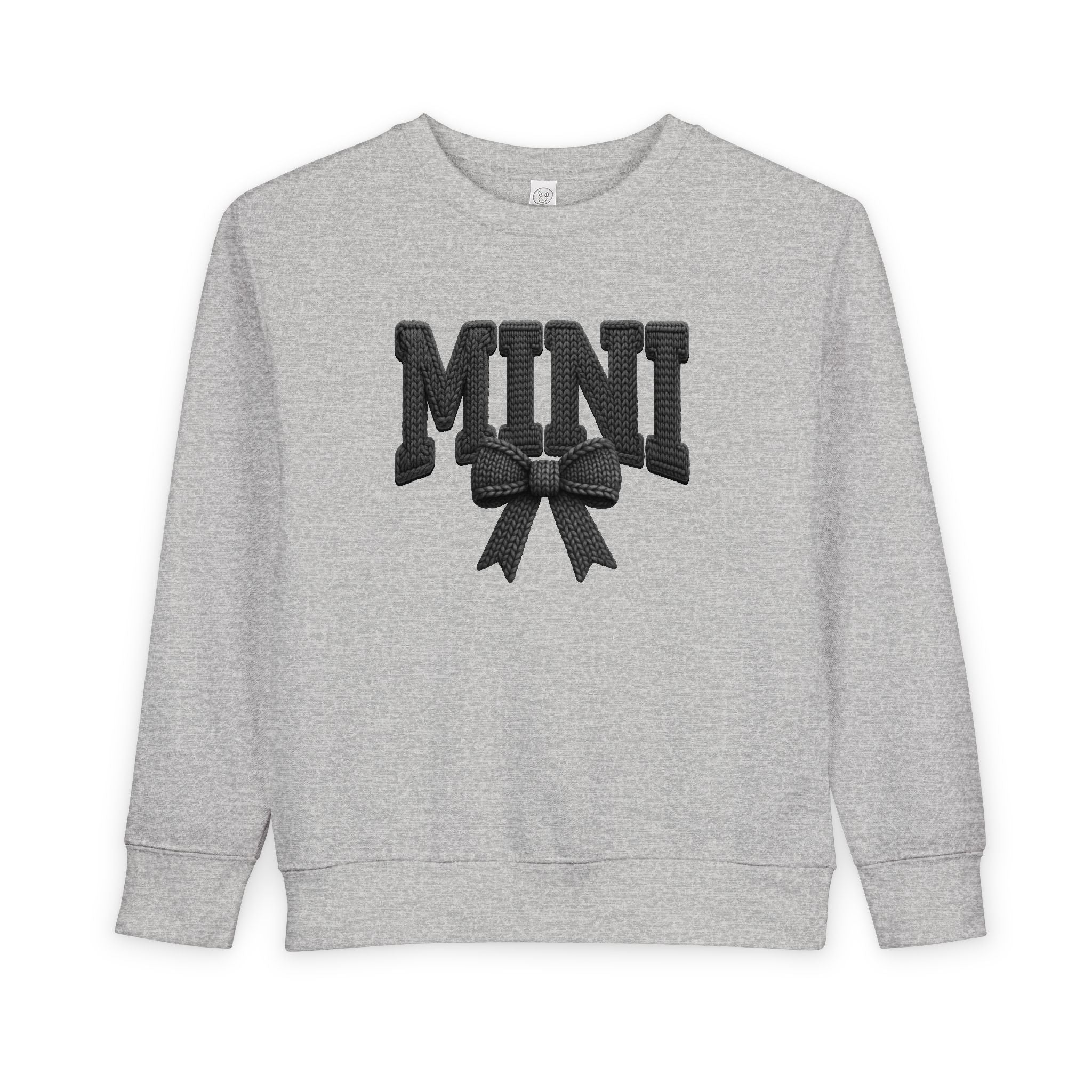 Toddler Sweatshirt - 'Mini' Bow Graphic Pullover